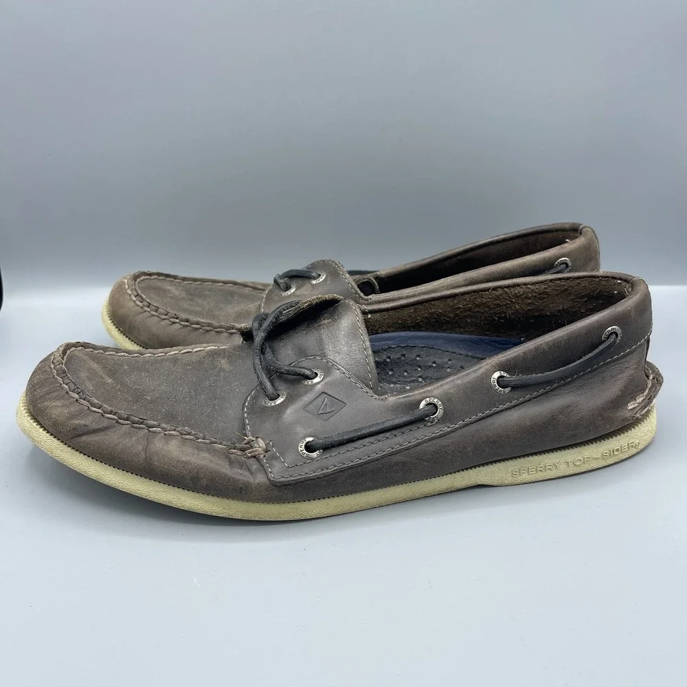 Sperry Top Sider Boat Shoes‎ Mens US 10.5M Brown Upper Leather Comfort Lace Up